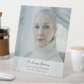 Elegant Script Funeral Tabletop Sign Reclamebord Met Voetstuk (Insitu)