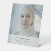 Elegant Script Funeral Tabletop Sign Reclamebord Met Voetstuk (Voorkant)