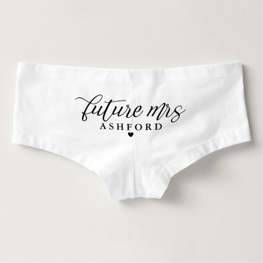 Elegant Script Future Mrs Achternaam Slip (Achterkant)