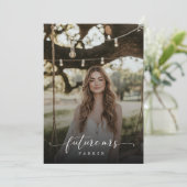 Elegant script Future Mrs Vrijgezellenfeest Foto Kaart (Staand voorkant)