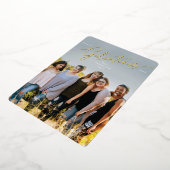 Elegant Script Galentine's Day Folie Fotokaart Feestdagenkaart (Gedraaid)