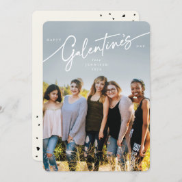 Elegant Script Galentine's Day Photo Card Feestdagenkaart