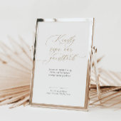 Elegant Script Gastenboek Bruiloft Tafel Teken Poster