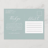 Elegant script geboorte aankondiging foto dank u (Achterkant)