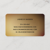 Elegant script geborsteld metallisch goudmonogram visitekaartje (Achterkant)