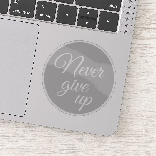 Elegant Script geeft nooit Motivatie op Sticker (Detail)