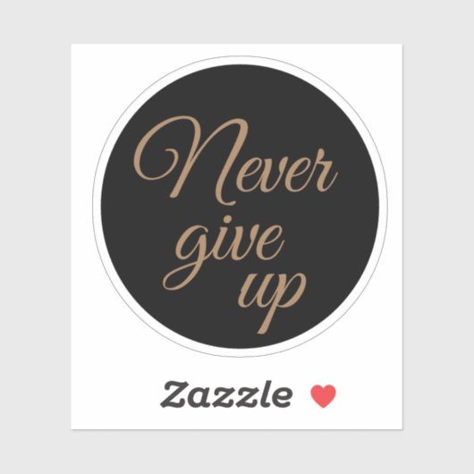 Elegant Script geeft nooit Motivatie op Sticker (Vel)