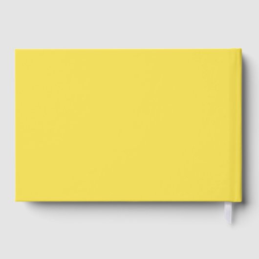 Elegant Script Geel bruiloft Gastenboek Trendy (Achterkant)