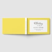 Elegant Script Geel bruiloft Gastenboek Trendy (Volledig)