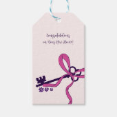 Elegant script Gefeliciteerd met je nieuwe huis Cadeaulabel (Voorkant)