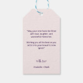 Elegant script Gefeliciteerd met je nieuwe huis Cadeaulabel (Achterkant)