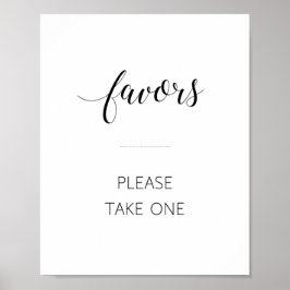 Elegant Script Gelieve een favoriete bruiloft te g Poster