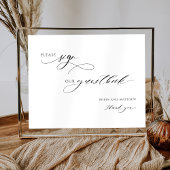 Elegant script, gelieve ons Guestbook te onderteke Poster