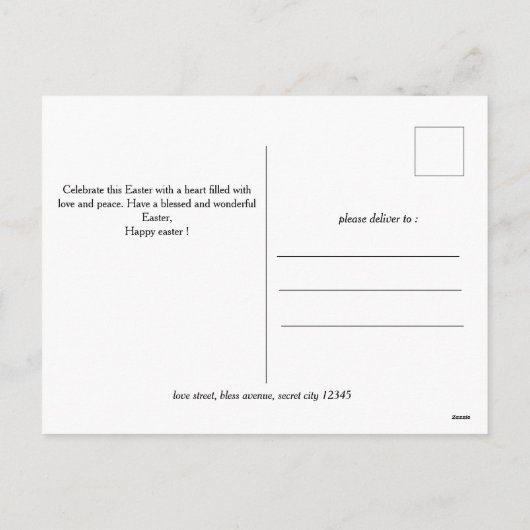 Elegant Script Gelukkig Pasen Familie Drie Foto Feestdagenkaart (Achterkant)