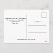 Elegant Script Gelukkig Pasen Familie Fotocollage Feestdagenkaart (Achterkant)