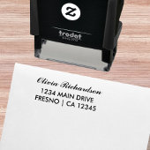 Elegant script gepersonaliseerd retouradres  zelfinktende stempel
