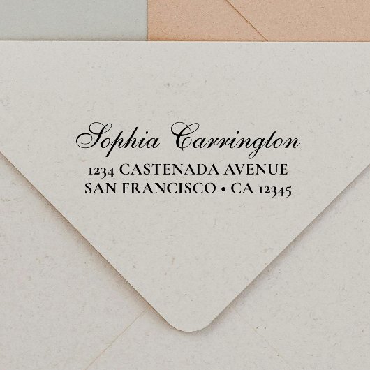 Elegant script gepersonaliseerd retouradres  zelfinktende stempel