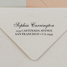 Elegant script gepersonaliseerd retouradres zelfinktende stempel