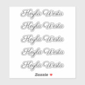 Elegant script gepersonaliseerde handgeschreven na sticker (Vel)