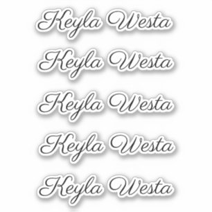 Elegant script gepersonaliseerde handgeschreven na sticker