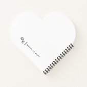 Elegant Script gepersonaliseerde notities & Musing Notitieboek (Achterkant)