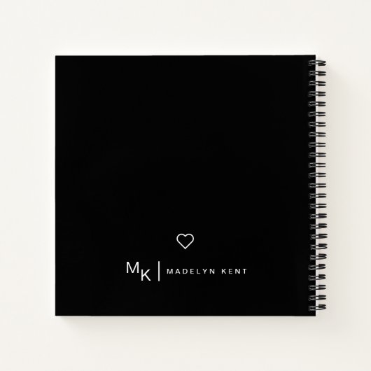 Elegant Script gepersonaliseerde notities & Musing Notitieboek (Achterkant)