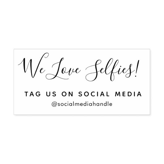 Elegant script gepersonaliseerde sociale media  zelfinktende stempel (Design)