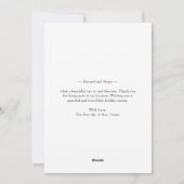 Elegant Script Getrouwd Kleine Kerstboog Foto Feestdagenkaart (Achterkant)