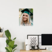 Elegant Script Girl Afstuderen Afstuderen foto's Poster (Thuiskantoor)