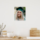 Elegant Script Girl Afstuderen Afstuderen foto's Poster (Keuken)