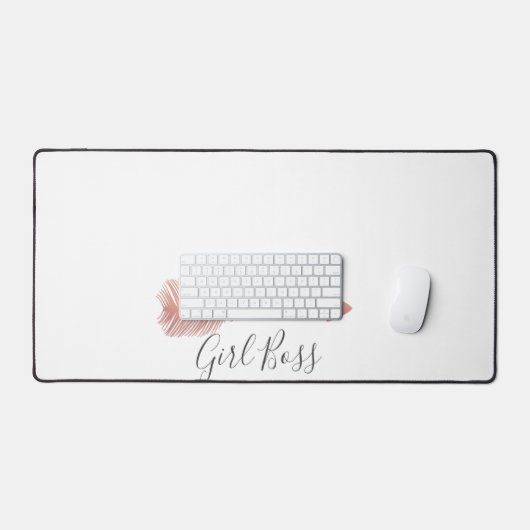 Elegant Script Girl Boss Pink Arrow Bureaumat (Keyboard & Muis)