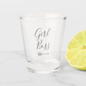Elegant Script Girl Boss Shot Glas (Voorkant)
