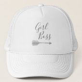 Elegant Script Girl Boss Trucker Pet (Voorkant)