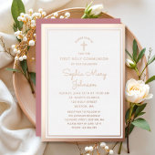 Elegant Script Girl First Community Folie Uitnodiging