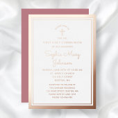 Elegant Script Girl First Community Folie Uitnodiging