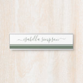 Elegant Script Girly Evergreen Professional Deurbordje (Voorkant)