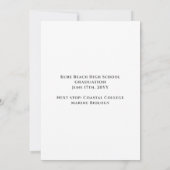 Elegant Script Gold 3-Photo Collage Afstuderen Aankondiging (Achterkant)