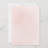 Elegant script gold & blush floral 2e verjaardag i kaart (Achterkant)