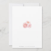 Elegant script gold & blush floral Quinceanera Kaart (Achterkant)