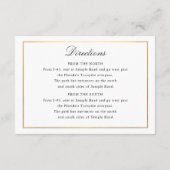 Elegant Script Gold en Border Enclosure Informatiekaartje (Achterkant)