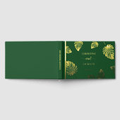 Elegant script Gold Exotic verlaat bruiloft Gastenboek (Volledig)