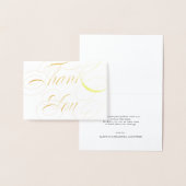 Elegant Script Gold Foil Wedding Bedankt Folie Kaarten (Display)