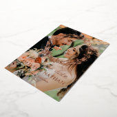 Elegant script gold folie save the date card uitnodiging (Gedraaid)