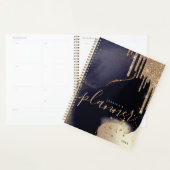 Elegant Script Gold Glitter maakt een Waterverf va Planner (Display)