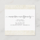 Elegant Script Gold Glitter Photo Collage Bakery Vierkante Visitekaartje (Achterkant)