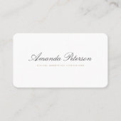 Elegant Script Gold Grey Business Card-sjabloon Visitekaartje (Voorkant)