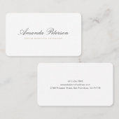 Elegant Script Gold Grey Business Card-sjabloon Visitekaartje (Voorkant / Achterkant)