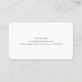 Elegant Script Gold Grey Business Card-sjabloon Visitekaartje (Achterkant)