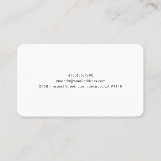 Elegant Script Gold Grey Business Card-sjabloon Visitekaartje (Achterkant)