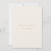 Elegant Script Gold & Ivory Sla de datum Kaart (Voorkant)